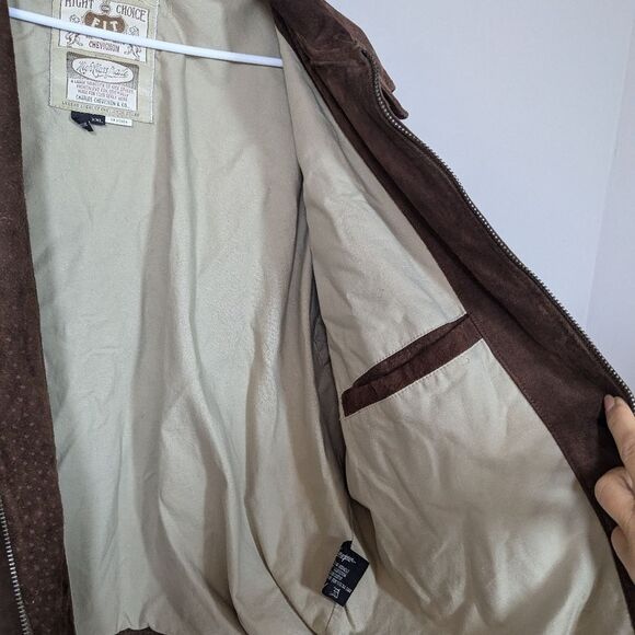 Vintage Chevignon Suede & Denim Jacket XXL – Embroidered Logo, Rare 80s/90s - Picture 8 of 15